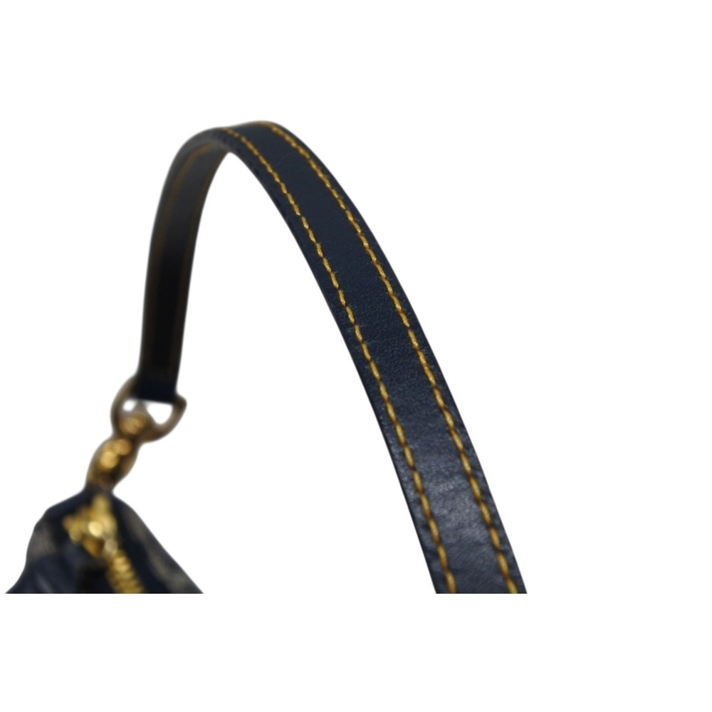 CHRISTIAN DIOR Trotter Saddle Bag One Shoulder Hobo Bag Navy Blue - Picture 5 of 10